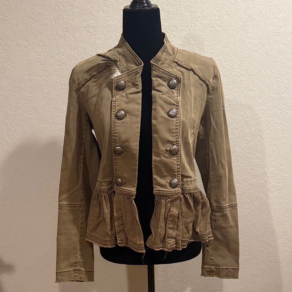 Free People Khaki Utility Jacket